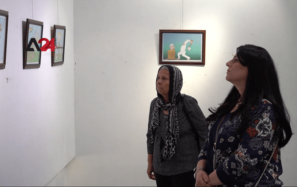 العراق - معرض لفن الكاريكاتير يجسد معاناة الطبيعة في كردستان