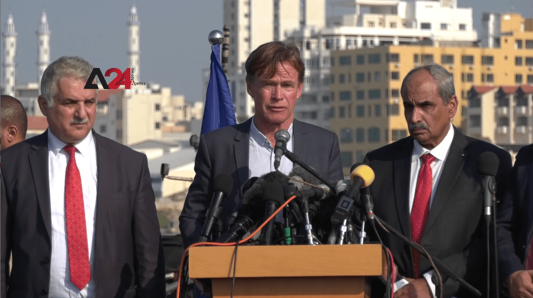Palestine – EU representative holds a press conference at the conclusion of his visit to Gaza