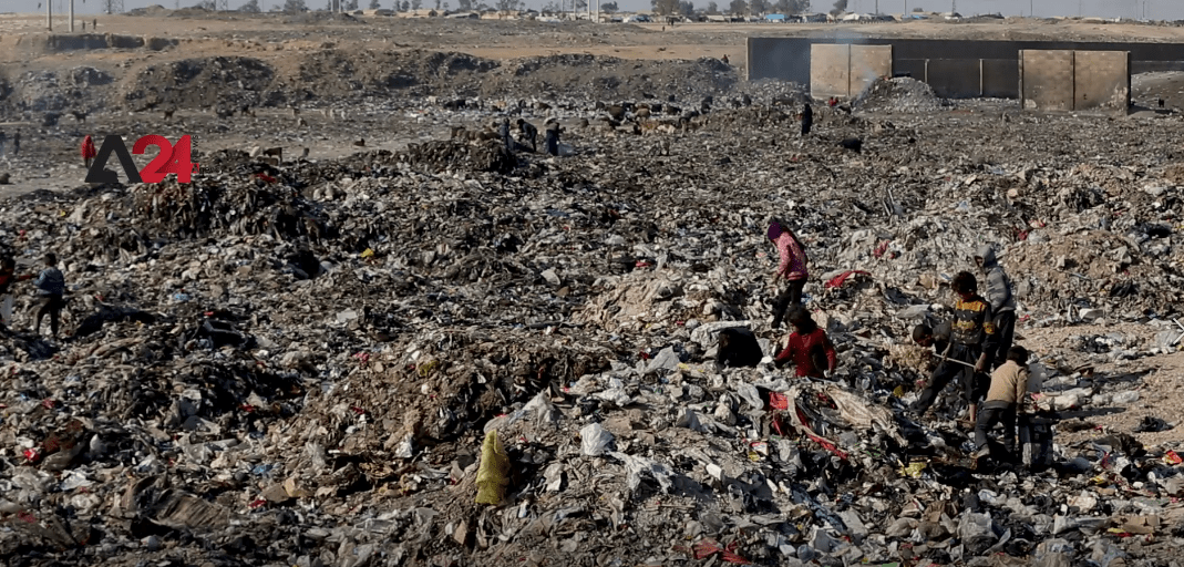 Syria- Grim Living Conditions Coerce Women to Scavenge through Landfill Rubbish