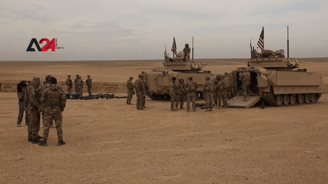 Syria – American armored vehicles take part in military exercises in Deir Ez-Zor for the first time