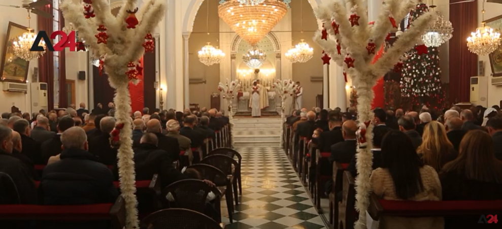 سوريا- كنيسة العذراء في القامشلي تحيي طقوس عيد الميلاد