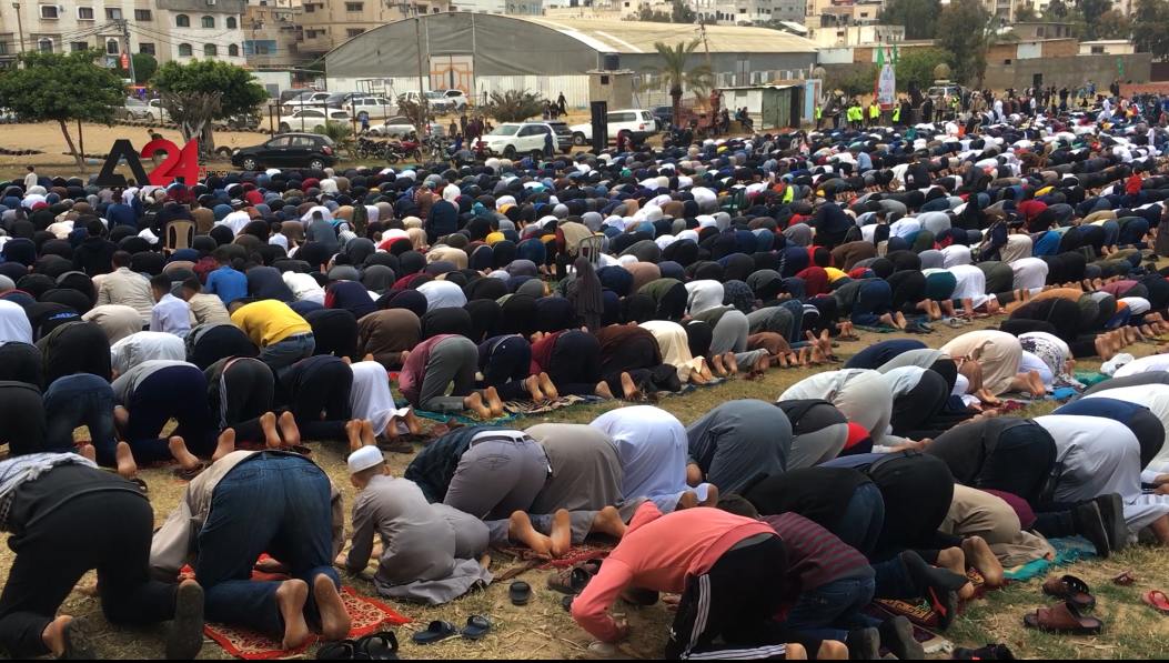 Palestine – Citizens of Gaza perform Eid prayer at Al-Saraya Square