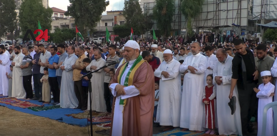 Palestine - Gazans perform Eid al-Adha prayer in Al-Saraya Square