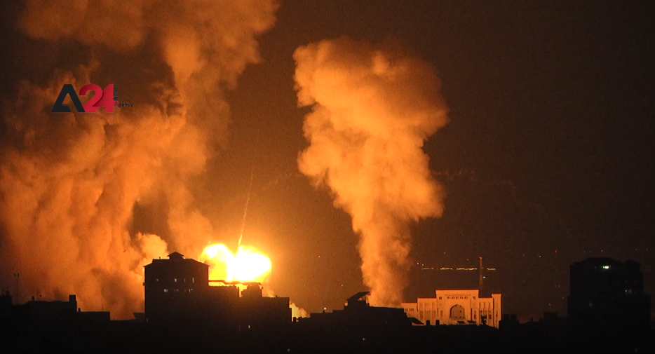 Palestine -Palestinian militants fire rockets at Israel after Gaza air strikes